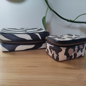 Indigo Animal Print Jewelry Bags